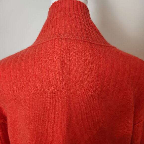 Free People Aubrey Cashmere Sweater Size XS Womens Orange Turtleneck Pullover - Picture 8 of 11